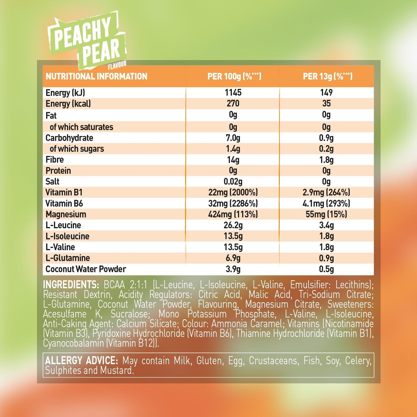 Grenade BCAA Sample Peachy Pear