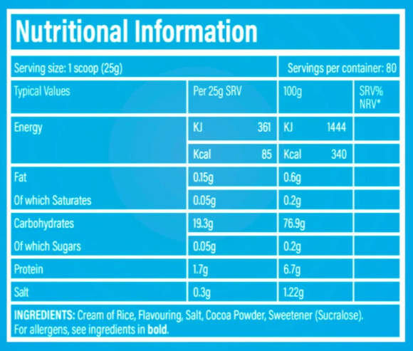 tbjp - Cream Of Rice 2 Servings sample
